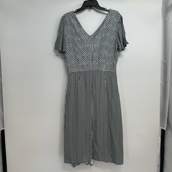 Brora Ink Graphic Print  patchwork Dress Size UK 12 US 8 Asymmetric V Neck - Picture 8 of 15